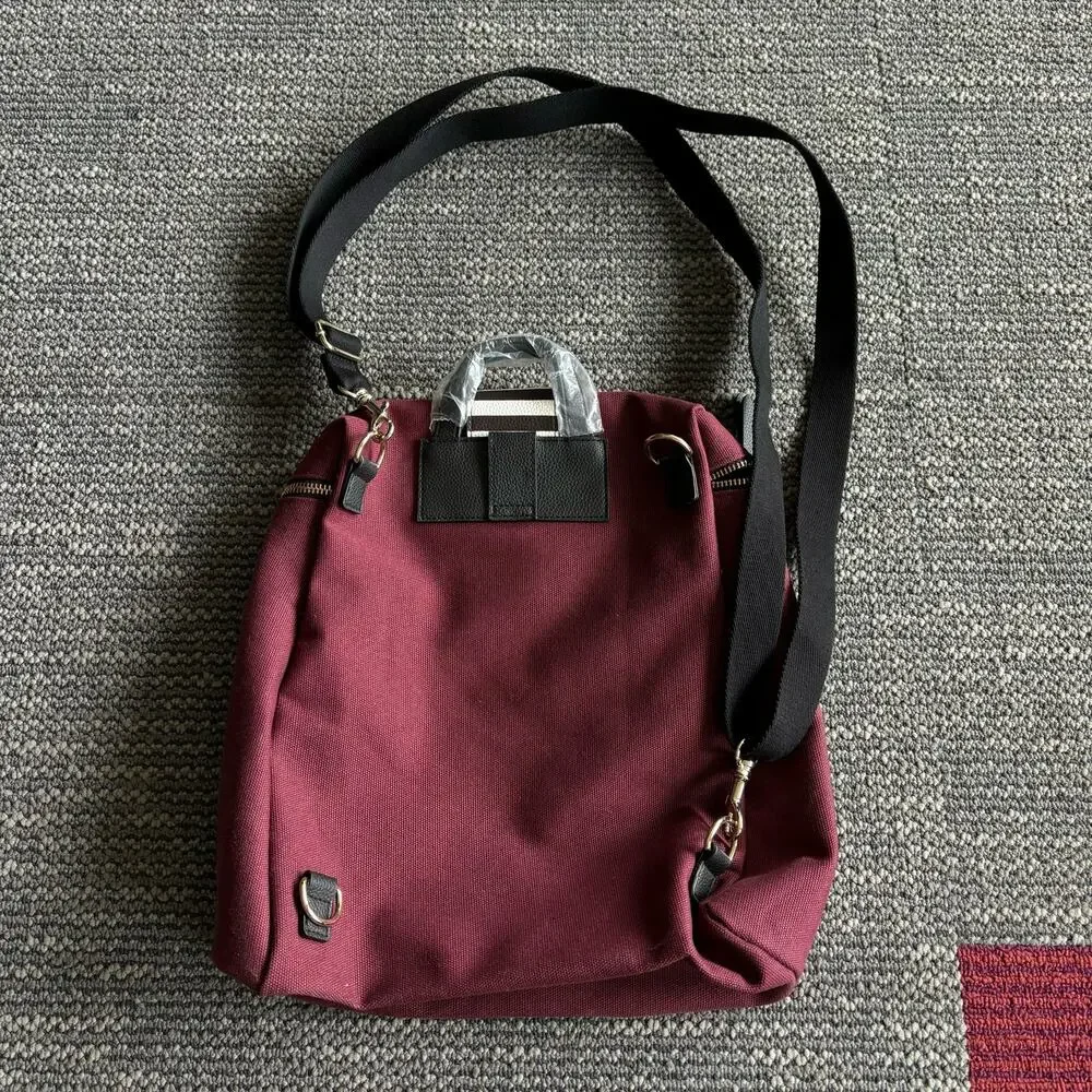 HENRI BENDEL NEW CANVAS PURSE BACKPACK CONVERTIBLE MEDIUM SIZE LIMITED EDITION